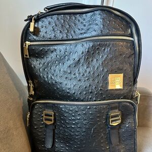 Prime Society Luxury Black Leather Backpack